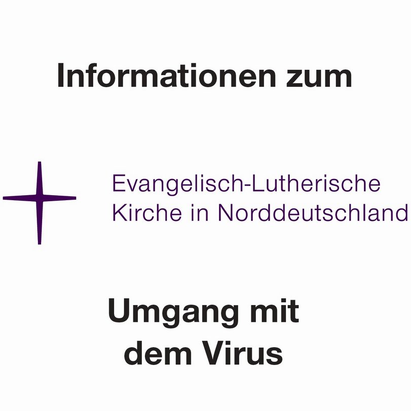 Logo der Nordkirche mit Aufschrift Informationen zum Umgang mit dem Virus