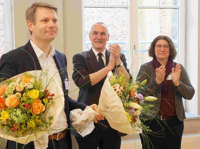 Blumen für den neuen Propst
