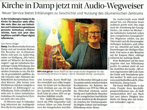 Artikel über Projekt in Damp