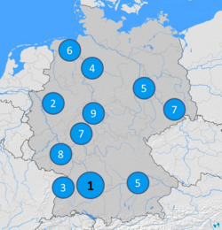 Überblick über Landeskirchen mit Grünem Hahn